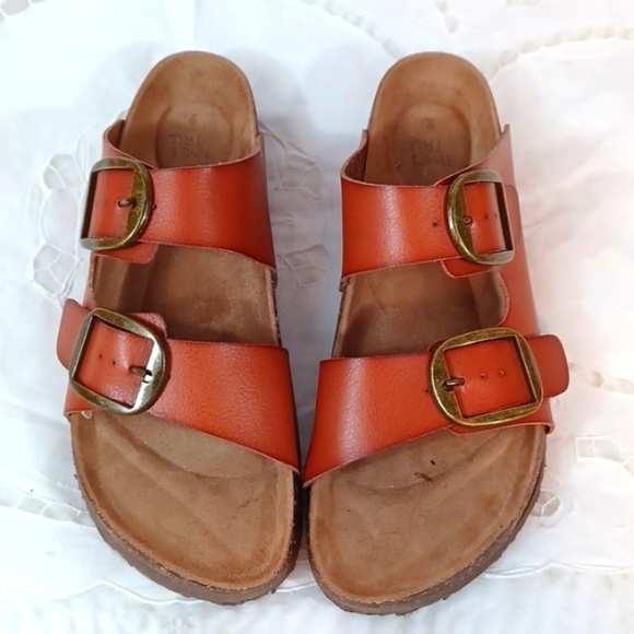 Time & True‎ Womans Brown 100%Leather & Cork Sandals sz 9 M - Picture 5 of 9